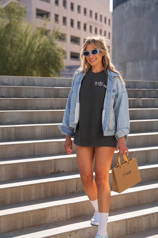 Be Kind to Your Mind oversized BF tee