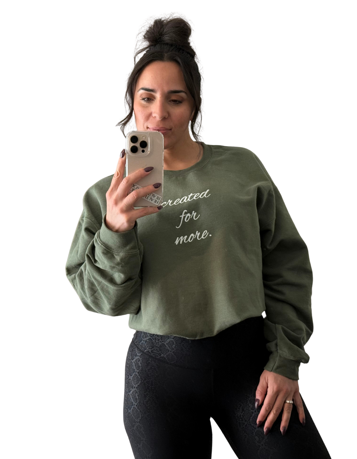 *NEW* Created for More- Crewneck Sweater- Green